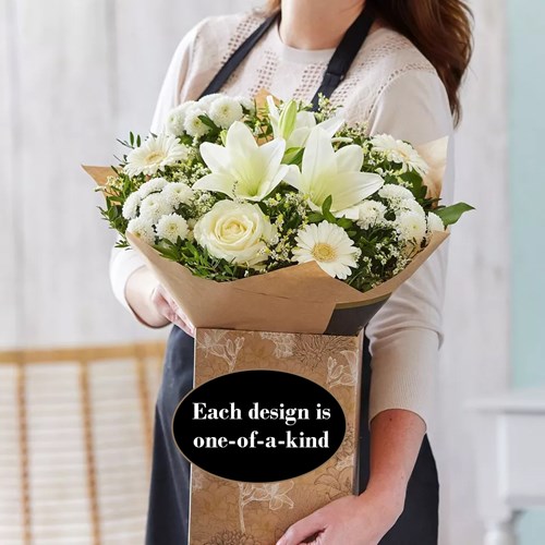 Neutral Hand-tied bouquet made with the finest flowers - Next Day Delivery